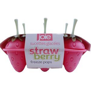 New Joie Strawberry Freeze Pop Mold for Homemade Popsicles Makes 6